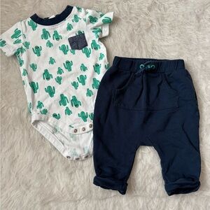 Gymboree Cool Stylish Cactus Print Baby Outfit